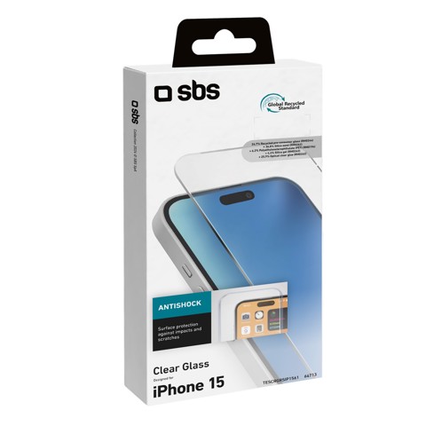 SBS TESCRGRSIP1561  Pellicola proteggischermo trasparente iphone 15 1 pz