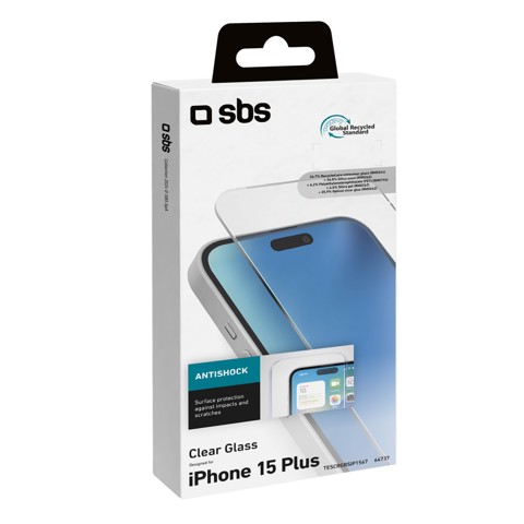 SBS TESCRGRSIP1567 Pellicola proteggischermo trasparente iphone 15 plus 1 pz