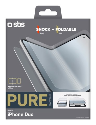 SBS TESCRIPFOLD protezione per lo schermo e il retro dei telefoni cellulari Pellicola proteggischermo trasparente Apple 1 pz