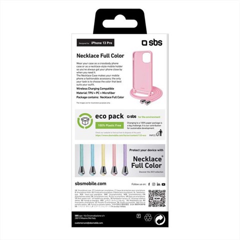 SBS TESCROPEFULLIP13PP custodia per cellulare 15,5 cm (6.1") Cover Rosa