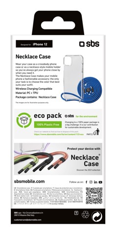 SBS TESCROPEIP12B custodia per cellulare 15,5 cm (6.1") Cover Trasparente