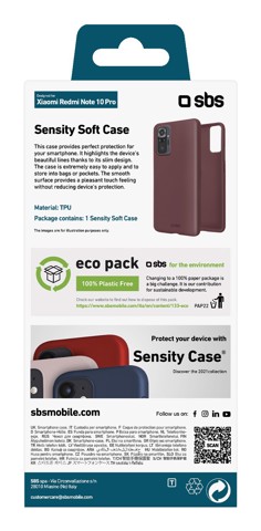 SBS TESENSCOVXIRNO10PBX custodia per cellulare 16,9 cm (6.67") Cover Bordeaux