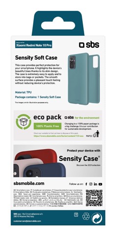 SBS TESENSCOVXIRNO10PG custodia per cellulare 16,9 cm (6.67") Cover Verde