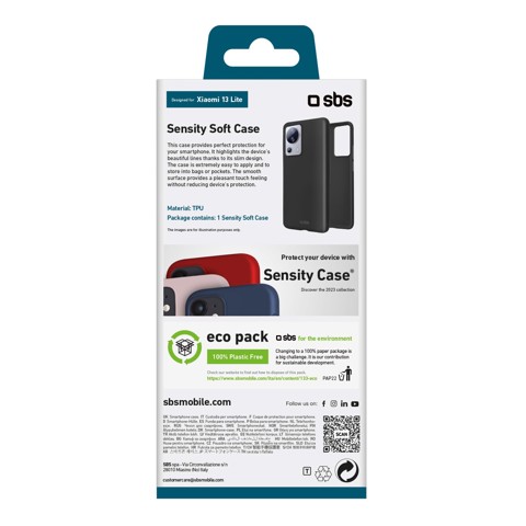 SBS TESENSXI13LK custodia per cellulare 16,6 cm (6.55") Cover Nero