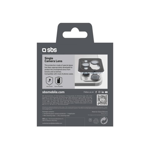 SBS TESINCAMGLIP16PK Protezione per obiettivo della fotocamera iphone16pro/max 1 pz