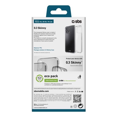 SBS TESKINHOX6T Cover Trasparente honor x6/x8 5g/70