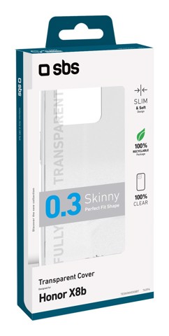 SBS TESKINHOX8BT custodia per cellulare 17 cm (6.7") Cover Trasparente