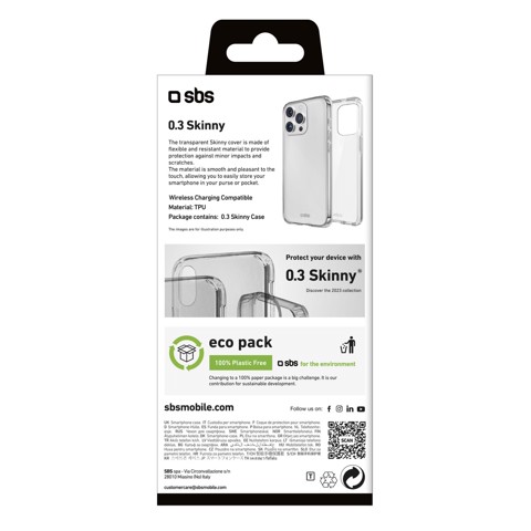 SBS TESKINIP1567PT custodia per cellulare 17 cm (6.7") Cover Trasparente
