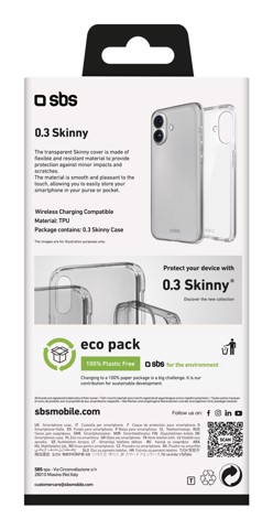 SBS TESKINIP1667T custodia per cellulare 17 cm (6.7") Cover Trasparente