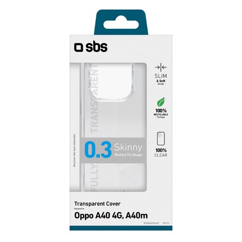 SBS TESKINOPA40T custodia per cellulare 16,9 cm (6.67") Cover Trasparente