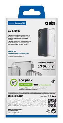 SBS TESKINSAA26T custodia per cellulare 16,8 cm (6.6") Cover Trasparente