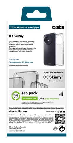 SBS TESKINTCL50NXTT custodia per cellulare 17,3 cm (6.8") Cover Trasparente