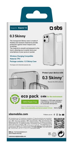 SBS TESKINXI13T custodia per cellulare 16,1 cm (6.36") Cover Trasparente