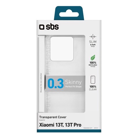 SBS TESKINXI13TT custodia per cellulare 16,8 cm (6.6") Cover Trasparente