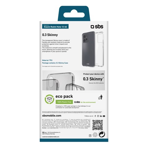 SBS TESKINXIR12T Cover Trasparente redmi 12 trasparente