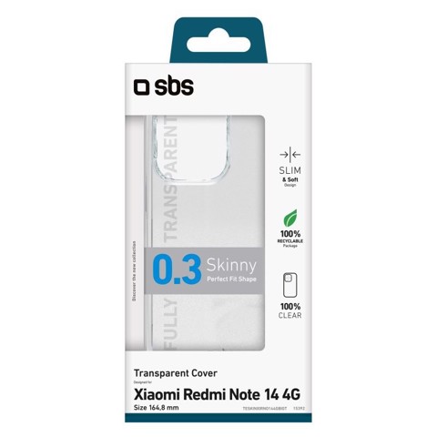 SBS TESKINXIRNO144GBIGT  Cover Trasparente xiaomi redmi note 14