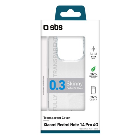 SBS TESKINXIRNO14P4GT Cover Trasparente redmi note 14 pro