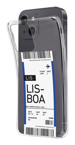 SBS TETICKETIP13LIS custodia per cellulare 15,5 cm (6.1") Cover Nero, Blu, Trasparente, Bianco