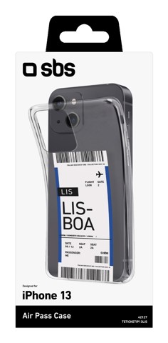 SBS TETICKETIP13LIS custodia per cellulare 15,5 cm (6.1") Cover Nero, Blu, Trasparente, Bianco