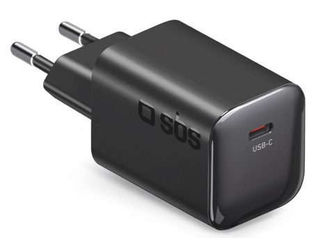 SBS TETRGAN1C45WK Caricabatterie per dispositivi mobili Universale Nero AC Ricarica rapida Interno