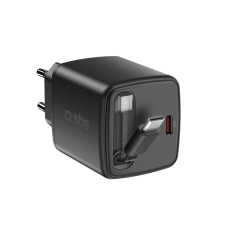 SBS TETRRET65WK Caricabatterie per dispositivi mobili Universale Nero AC Ricarica rapida Interno