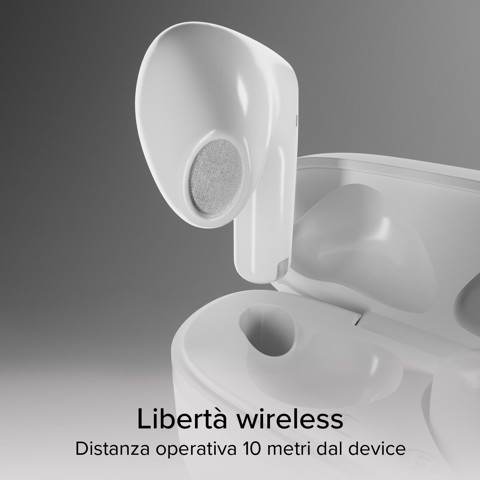 SBS TETWSAIRSPACEBTW cuffia e auricolare True Wireless Stereo (TWS) In-ear Musica e Chiamate Bianco