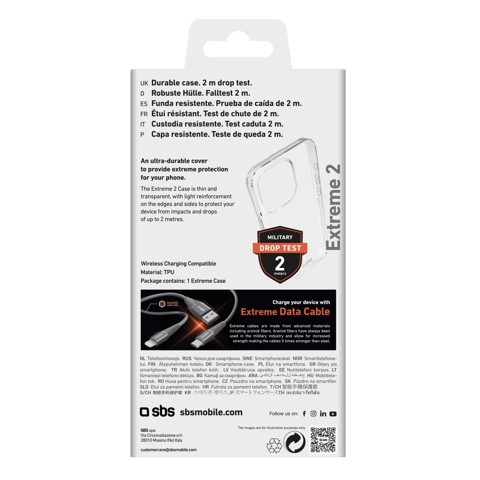 SBS TEUNBKEX2IP1561P custodia per cellulare 15,5 cm (6.1") Cover Trasparente