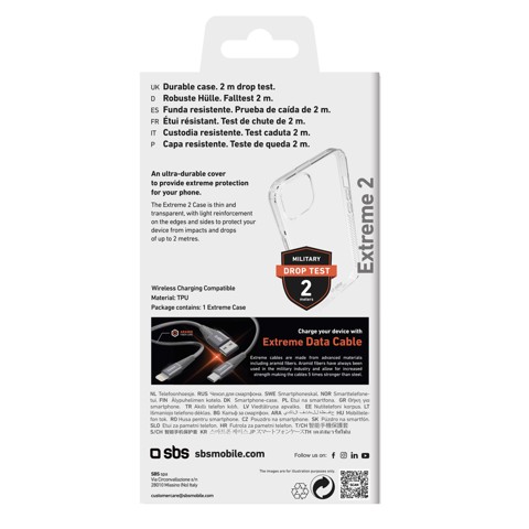 SBS TEUNBKEX2IP1567 custodia per cellulare 17 cm (6.7") Cover Trasparente