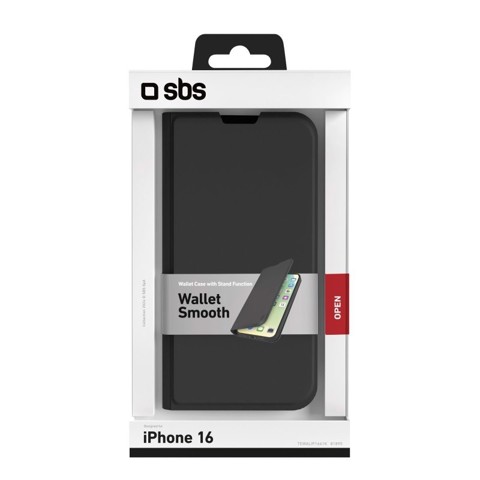 SBS TEWALIP1661K Custodia a borsellino Nero iphone 16