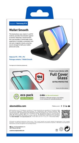 SBS TEWALSAA16K custodia per cellulare 17 cm (6.7") Custodia a borsellino Nero