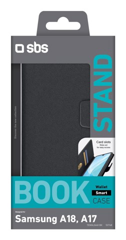 SBS TEWALSAA18K custodia per cellulare 17 cm (6.7") Custodia a borsellino Nero