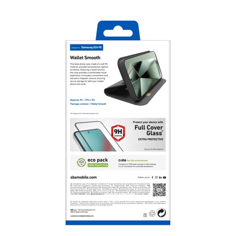 SBS TEWALSAS24FEK custodia per cellulare 17 cm (6.7") Custodia a libro Nero