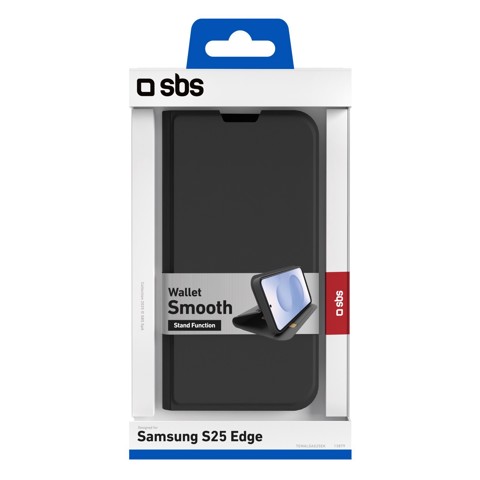 SBS TEWALSAS25EK Custodia flip a libro Nero S25 EDGE 