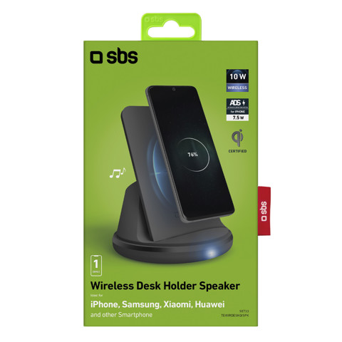 SBS TEWIRDESKQISPK Caricabatterie per dispositivi mobili Nero Interno