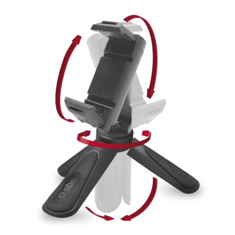 SBS Tripod Pro - Treppiede orientabile con supporto per video e foto