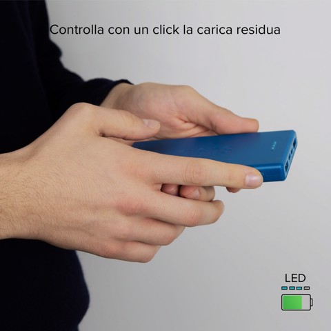 SBS TTBB10000FASTA batteria portatile Polimeri di litio (LiPo) 10000 mAh Ciano