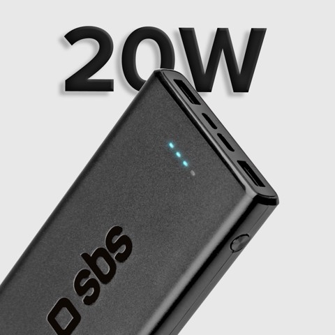 SBS TTBB10000FASTPD2 batteria portatile 10000 mAh Nero