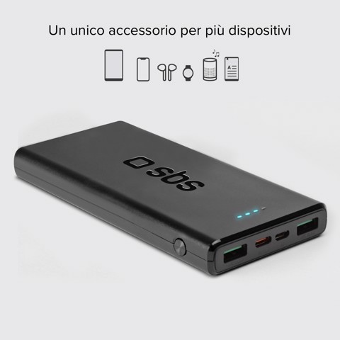 SBS TTBB10000FASTPD2 batteria portatile 10000 mAh Nero