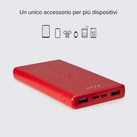 SBS TTBB10000FASTR batteria portatile Polimeri di litio (LiPo) 10000 mAh Rosso