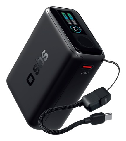 SBS TTBB10000TFTPD40 batteria portatile Polimeri di litio (LiPo) 10000 mAh Nero