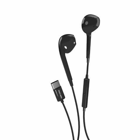 SBS Tubb Auricolare Cablato In-ear Musica e Chiamate USB tipo-C Nero