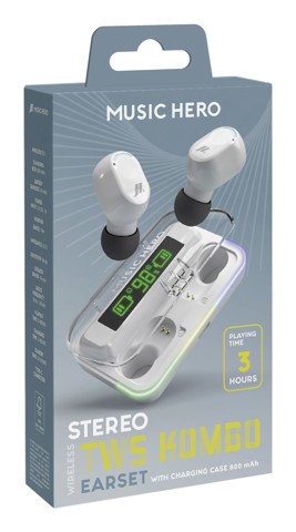 SBS TWS Kombo Auricolare True Wireless Stereo (TWS) In-ear Musica e Chiamate Bluetooth Bianco