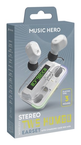 SBS TWS Kombo Auricolare True Wireless Stereo (TWS) In-ear Musica e Chiamate Bluetooth Bianco