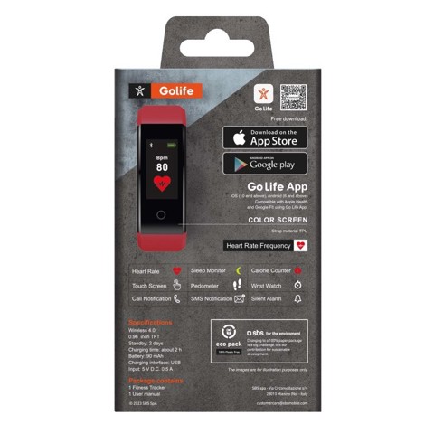 SBS Vital Fit LCD Digitale Touch screen Rosso