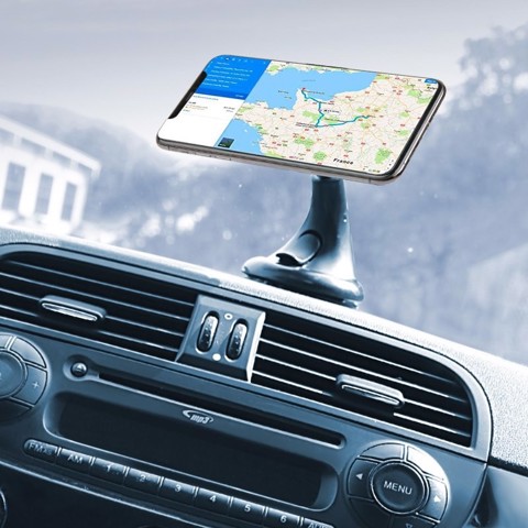 SBS Wind Wide - Supporto auto orientabile per telefono con fissaggio a ventosa