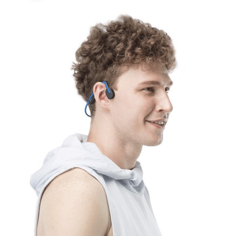 SHOKZ OpenMove Cuffie Wireless A clip Musica e Chiamate USB tipo-C Bluetooth Blu