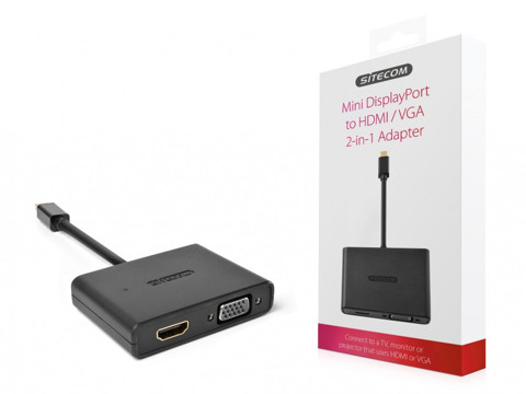 Sitecom CN-347 Mini DisplayPort to HDMI / VGA 2-in-1 Adapter