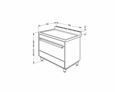 Smeg B901GMXI9 cucina Piano cottura Gas Acciaio inossidabile A