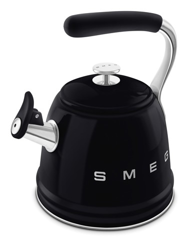 Smeg Bollitore con fischio 50's Style - Nero LUCIDO - WKF01BL