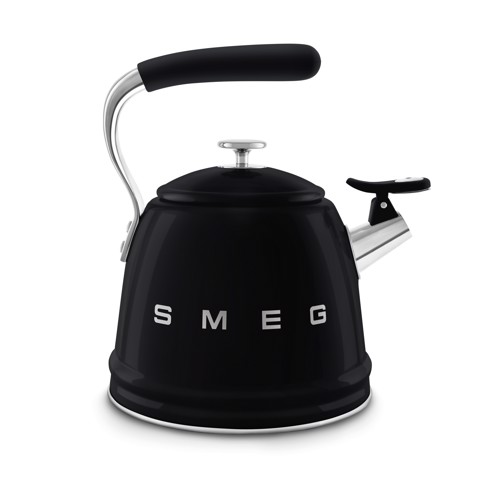 Smeg Bollitore con fischio 50's Style - Nero LUCIDO - WKF01BL